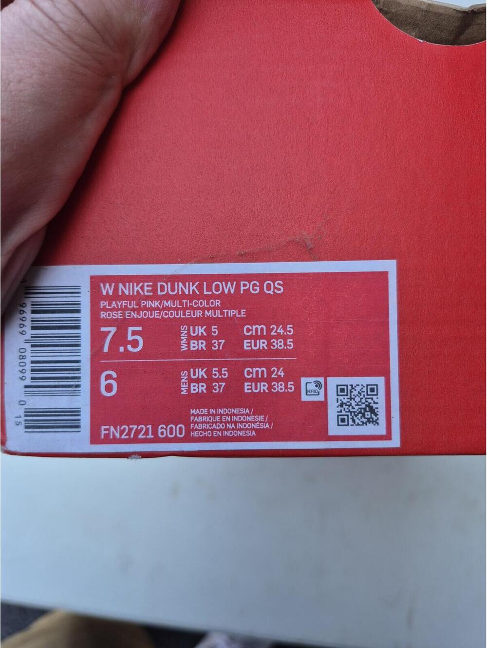Parris Goebel Nike Dunk Low QS Playful Pink Women's Sz 7.5 - Picture 10 of 10